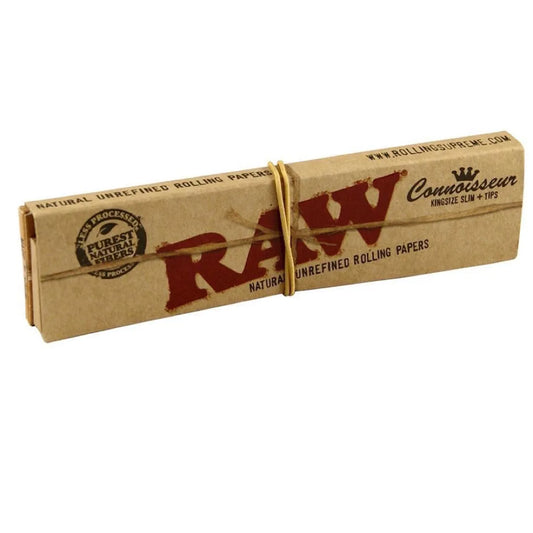 Raw Kingsize Classic connoisseur Rolling Papers + Tips