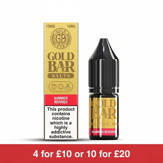 Gold Bar E-Liquid Nic Salts (20mg)
