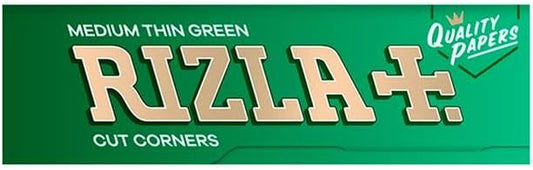 Rizla + Medium Thin Green Cut Corners Rolling Paper