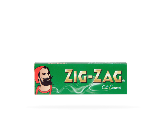 Zig Zag Green Cut Corners Rolling Paper
